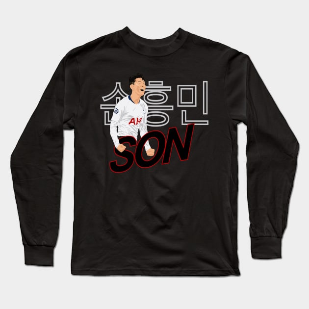 Son Heung Min Shirt Long Sleeve T-Shirt by RipleyArtShop